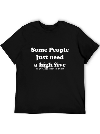 Humorous High Five T-Shirt: Face Chair Edition