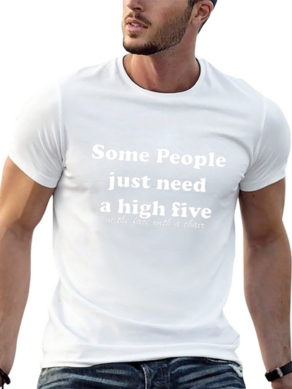 Humorous High Five T-Shirt: Face Chair Edition