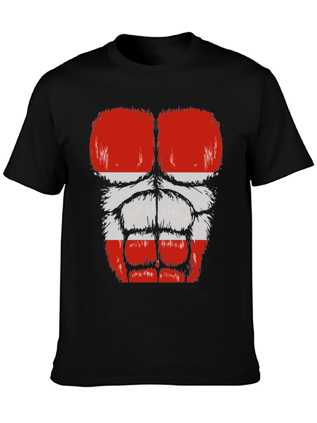 Funny Gorilla Bodybuilder Austrian Flag Muscle T-Shirt