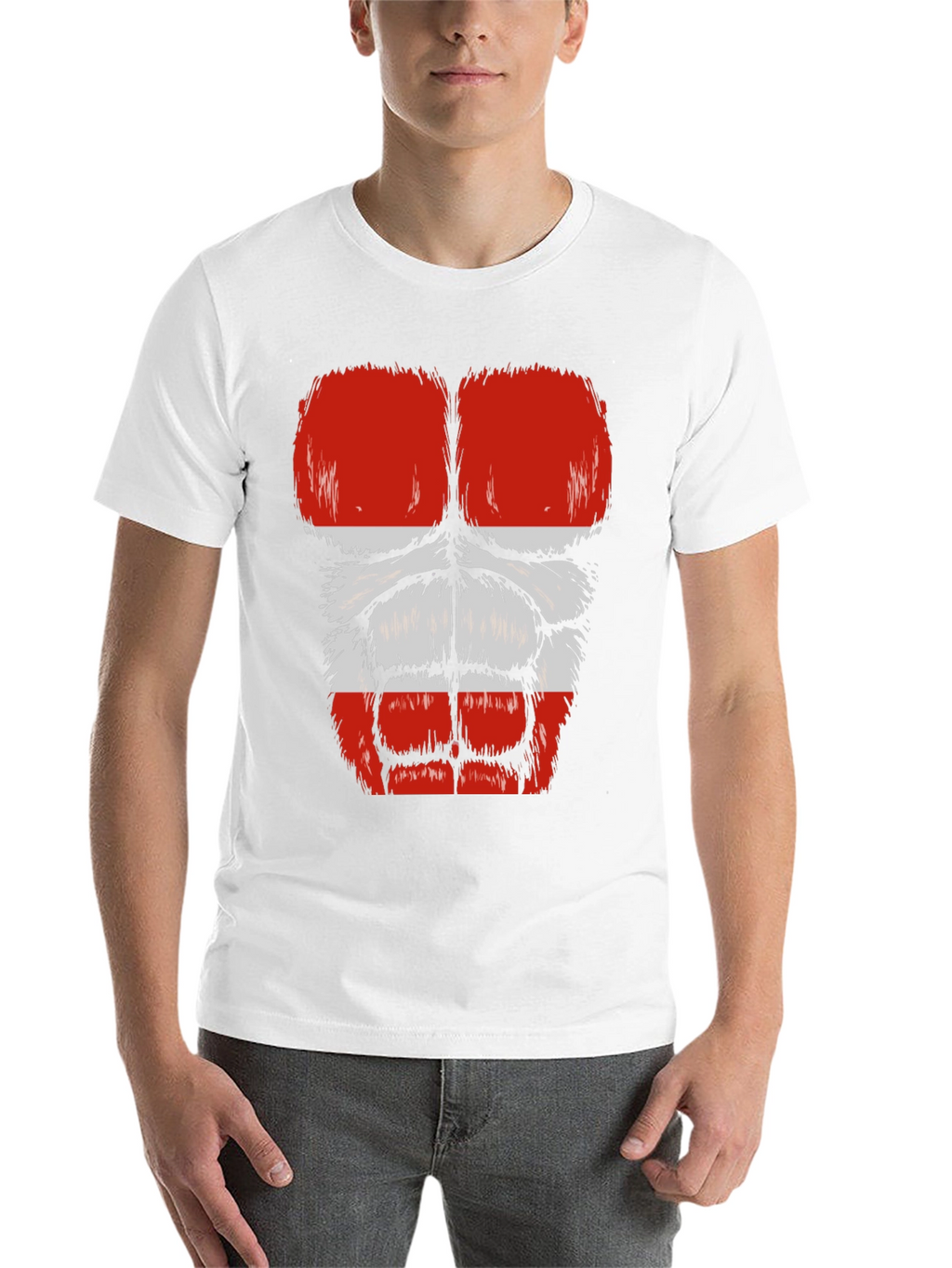 Funny Gorilla Bodybuilder Austrian Flag Muscle T-Shirt