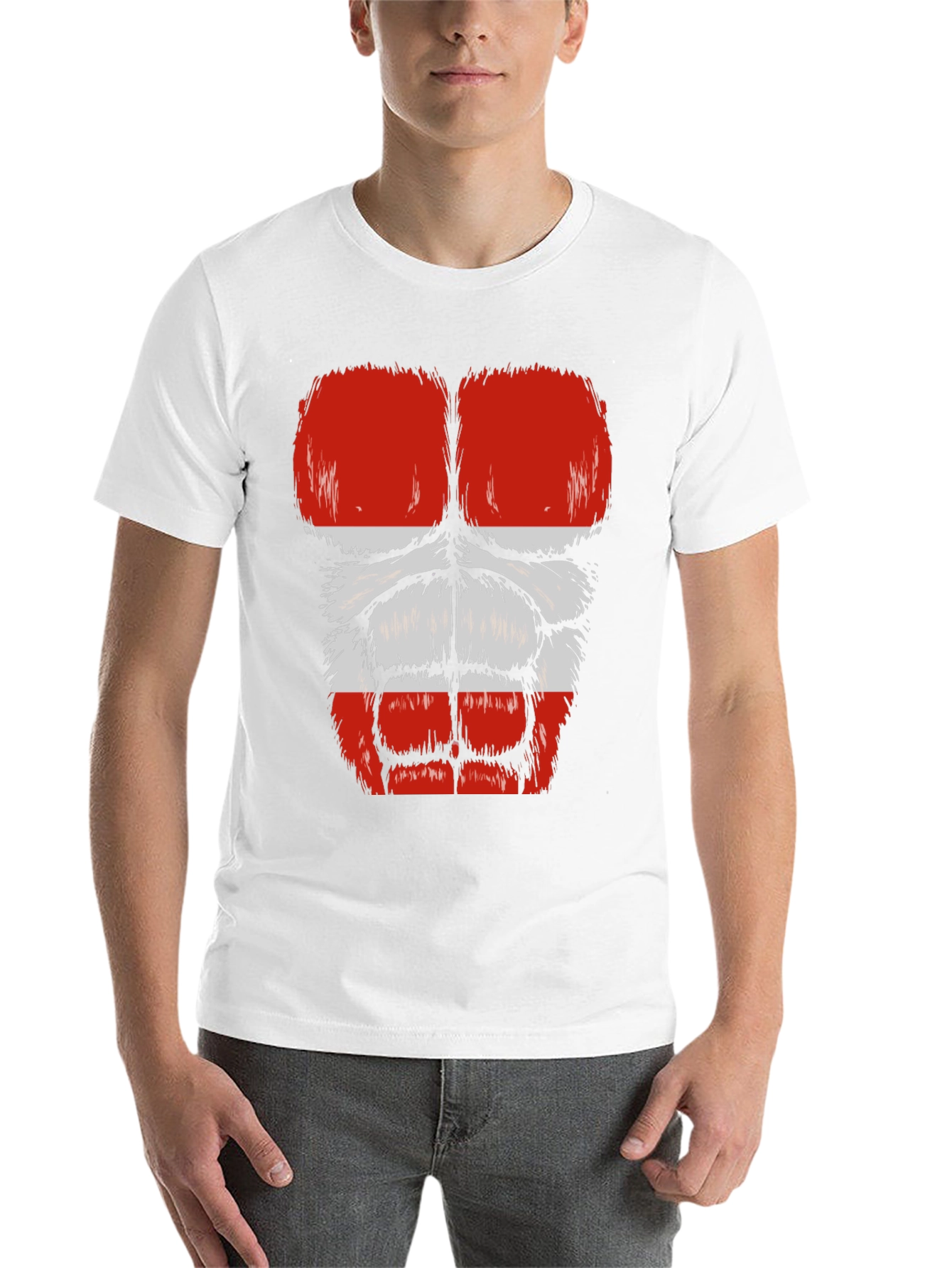 Funny Gorilla Bodybuilder Austrian Flag Muscle T-Shirt