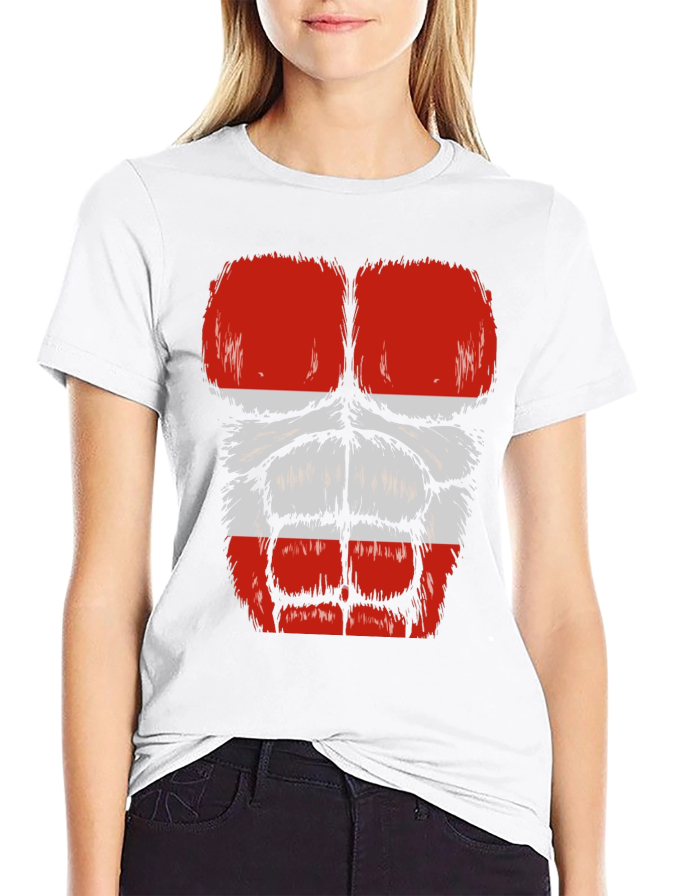 Funny Gorilla Bodybuilder Austrian Flag Muscle T-Shirt