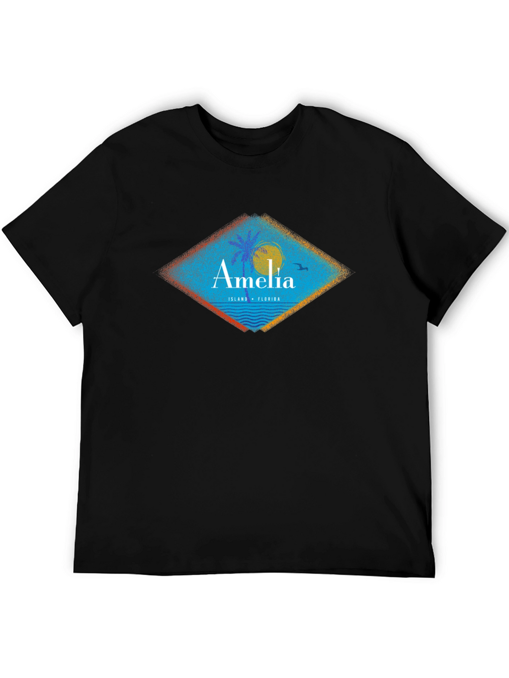 Amelia Island Florida T-Shirt Black Mens