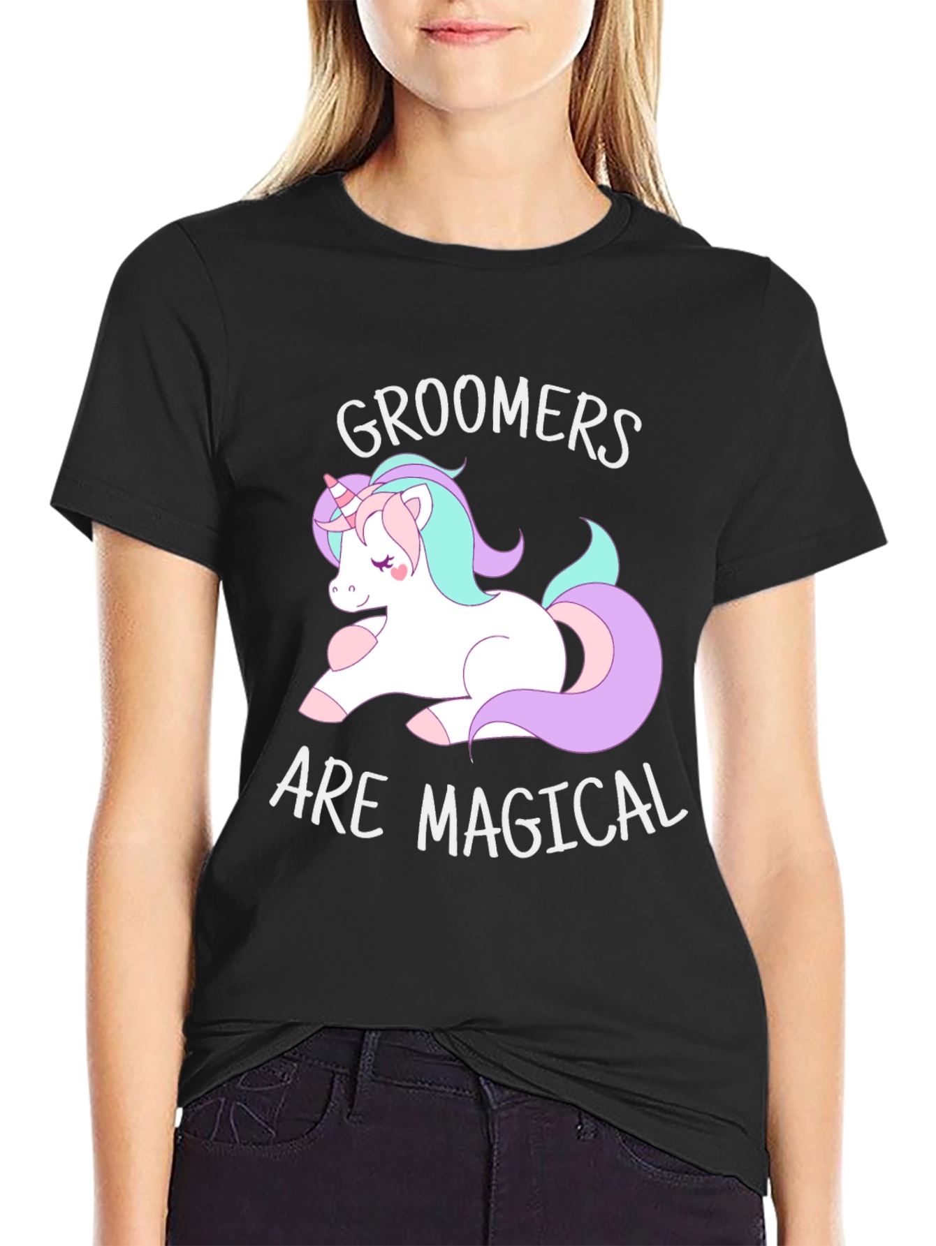Groomers are Magical T-Shirt Cute Unicorn Graphic Tee