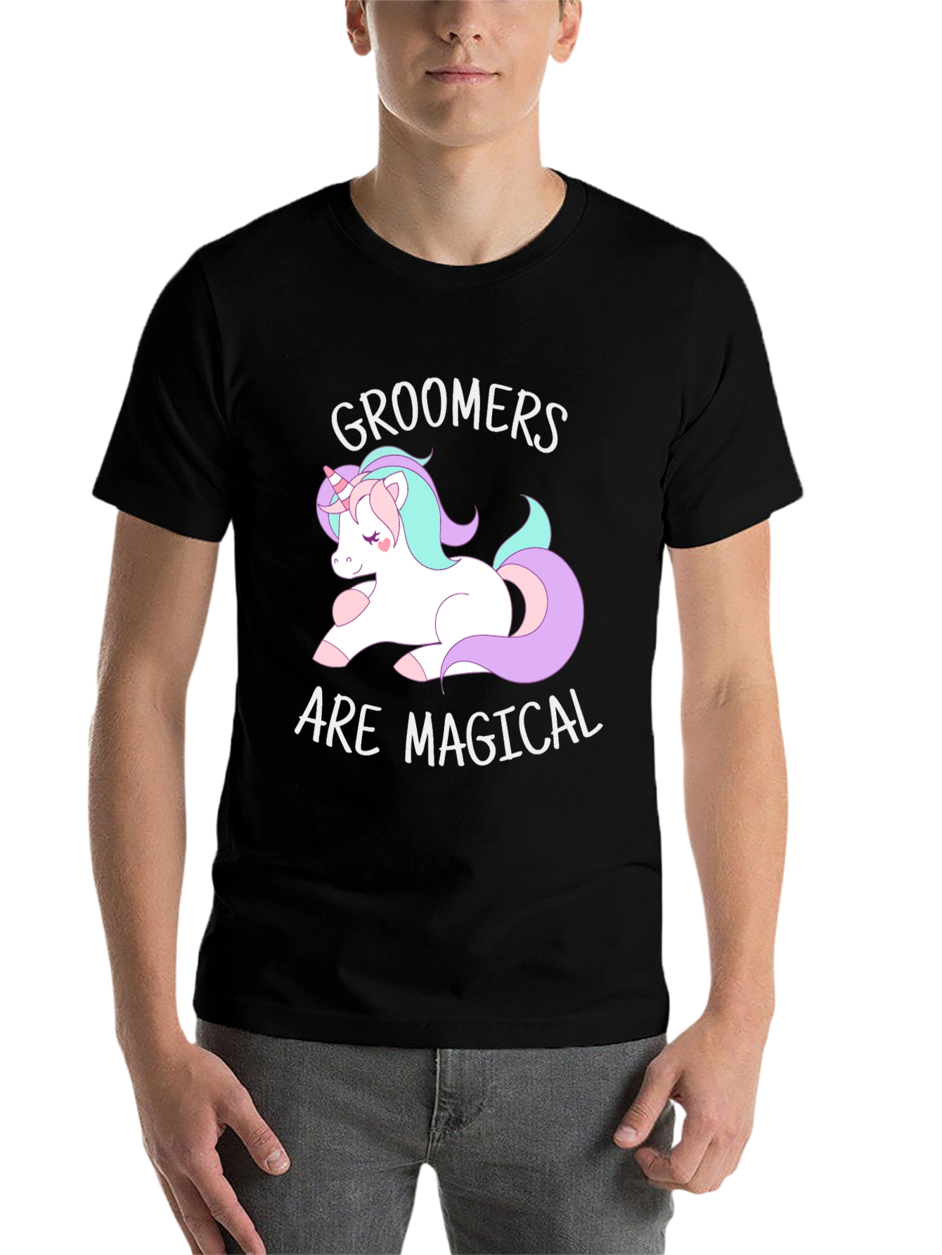 Groomers are Magical T-Shirt Cute Unicorn Graphic Tee