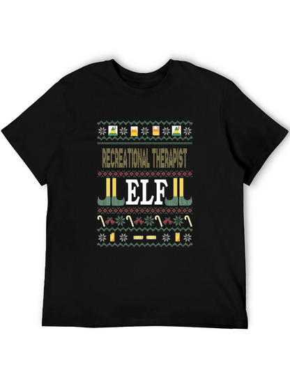 Recreational Therapist Elf Ugly Christmas T-Shirt