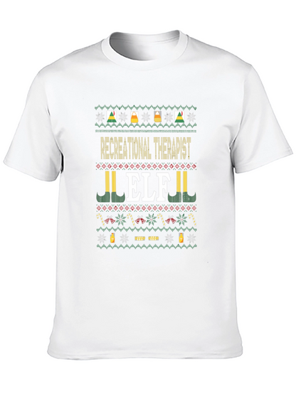 Recreational Therapist Elf Ugly Christmas T-Shirt