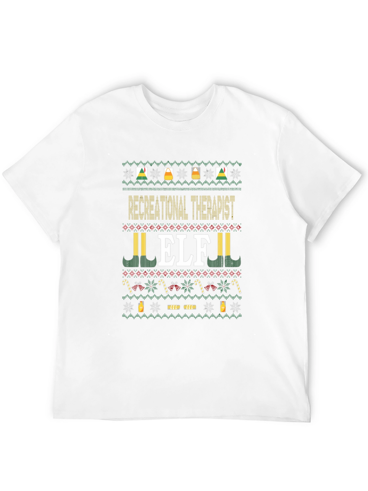 Recreational Therapist Elf Ugly Christmas T-Shirt