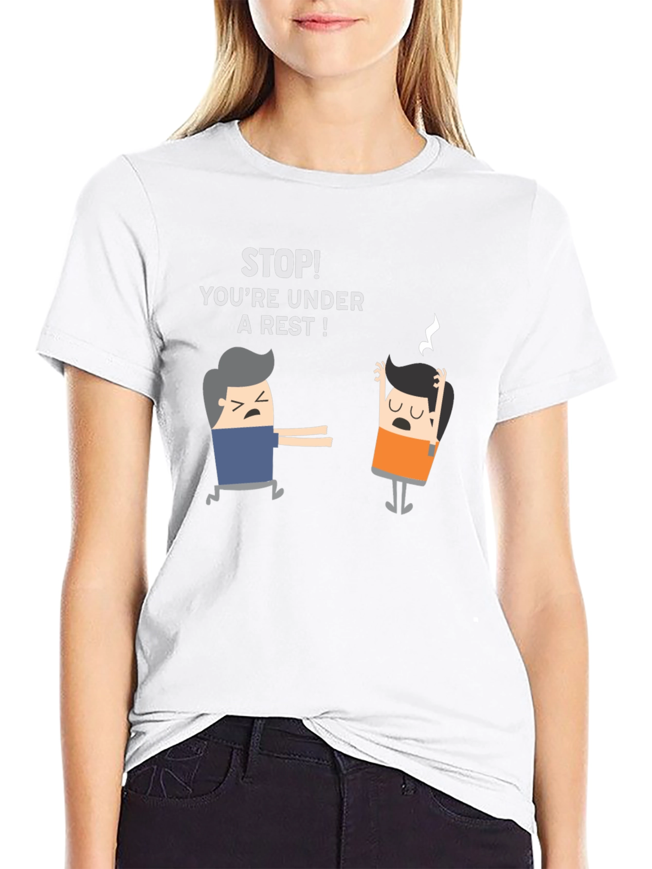 Youre Under a Rest! Funny Black T-Shirt