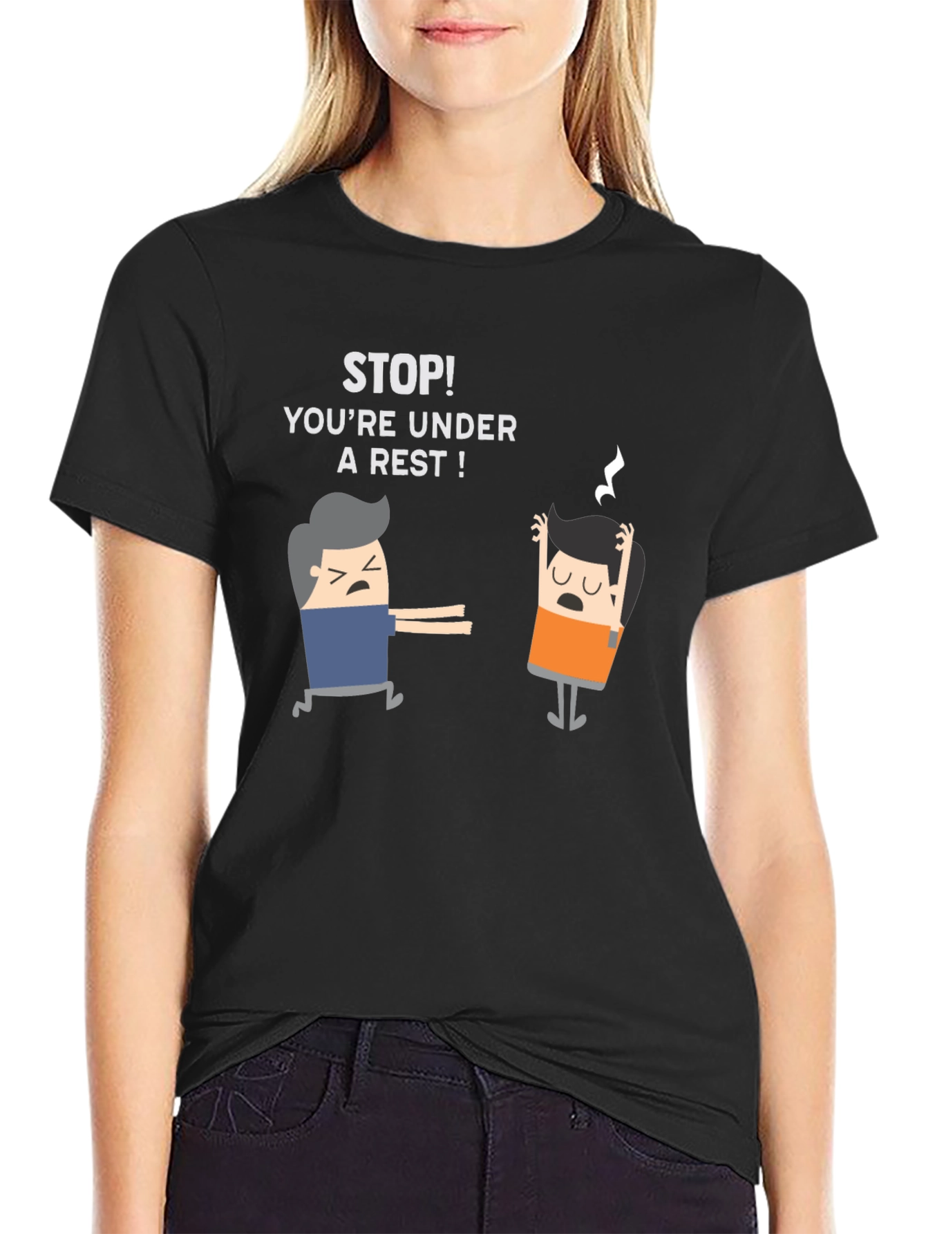 Youre Under a Rest! Funny Black T-Shirt