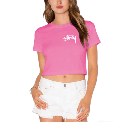 Retro Street Signature Lime Green Crop Top
