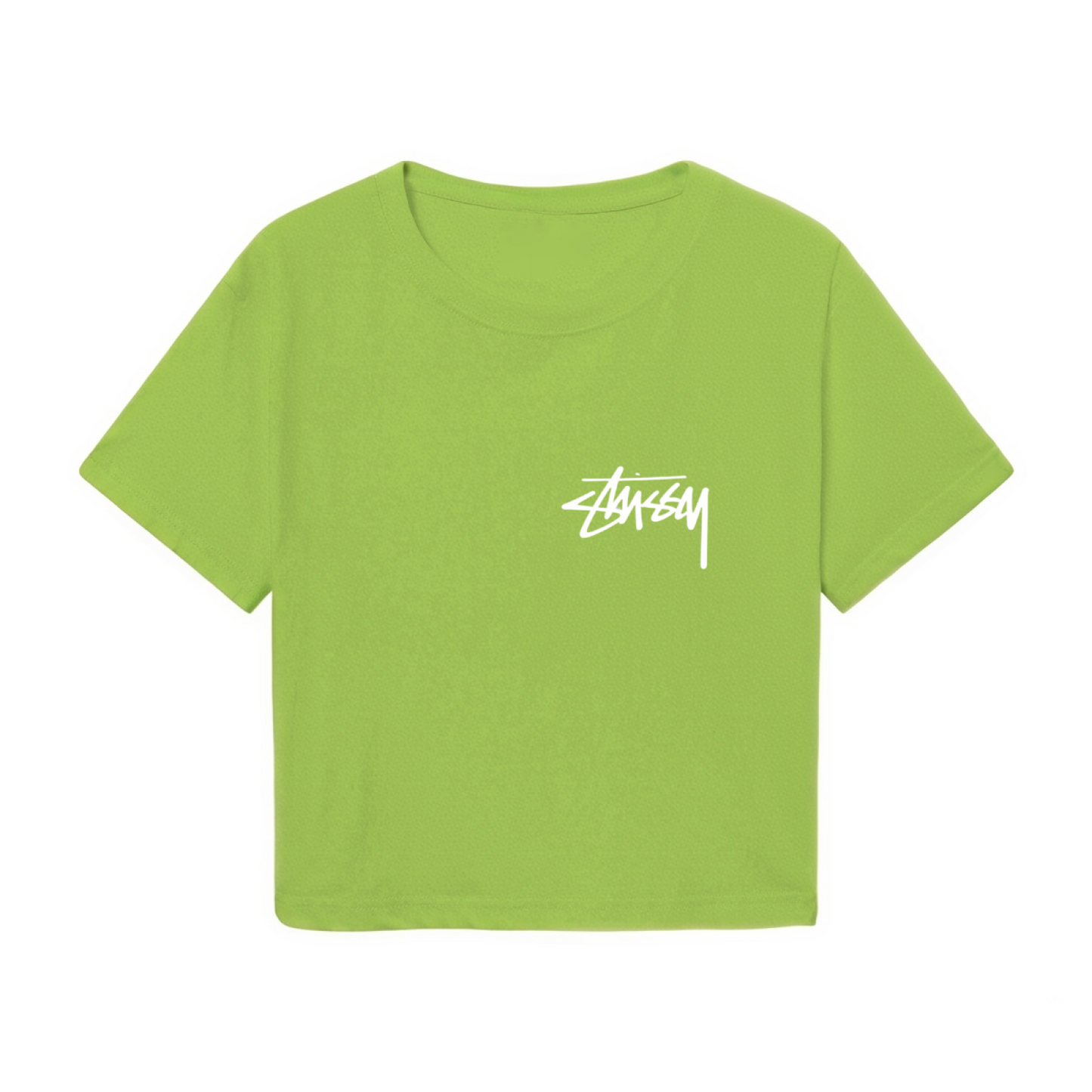 Retro Street Signature Lime Green Crop Top