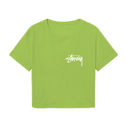 Retro Street Signature Lime Green Crop Top