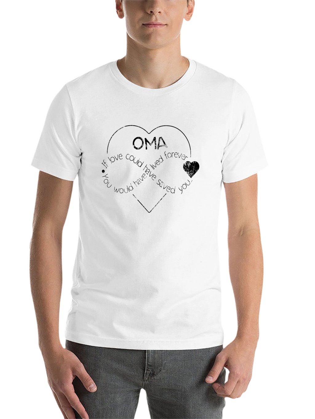 Oma Heart Graphic T-Shirt - Memorial Gift