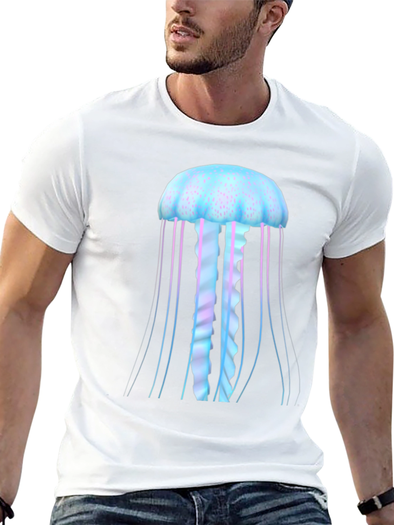 Jellyfish Graphic Tee - Black Cotton Comfort