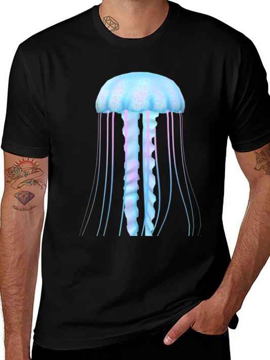 Jellyfish Graphic Tee - Black Cotton Comfort