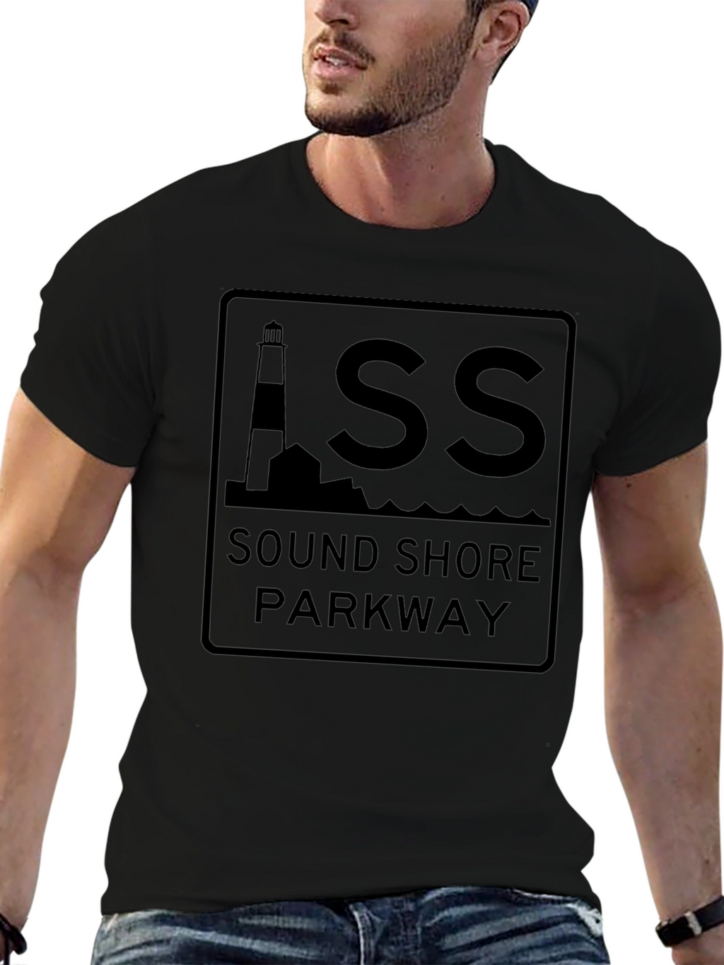 Sound Shore Parkway Black T-Shirt