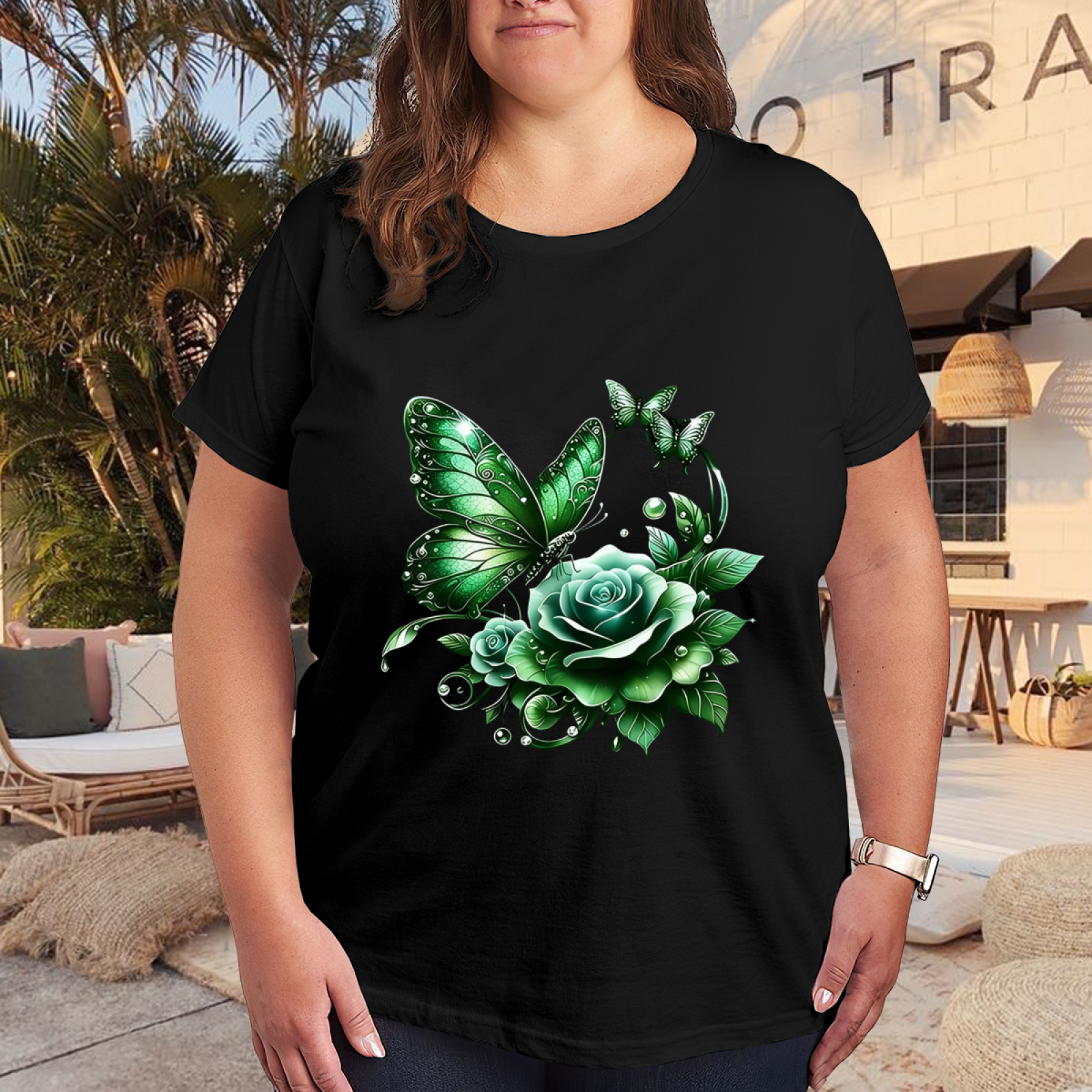 Virgin Guadalupe Mexican Flag Red Roses Cultural Tee