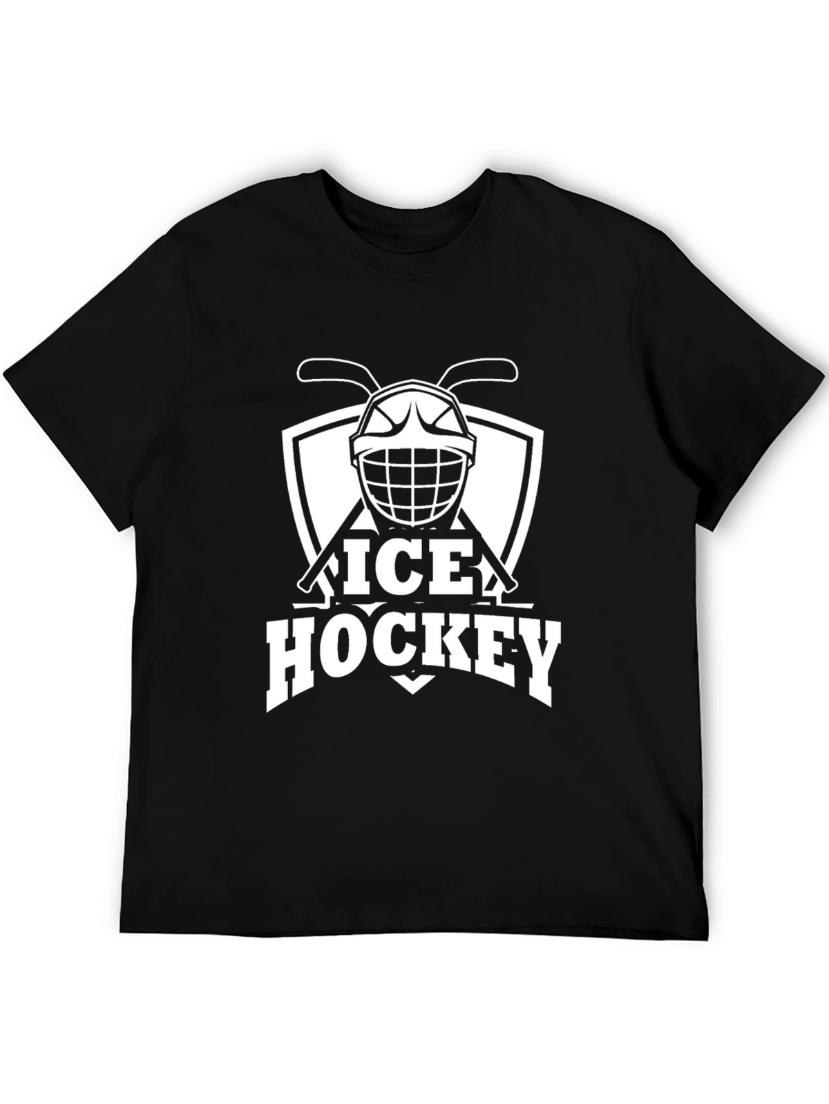 Ice Hockey Graphic Tee - Black T-Shirt