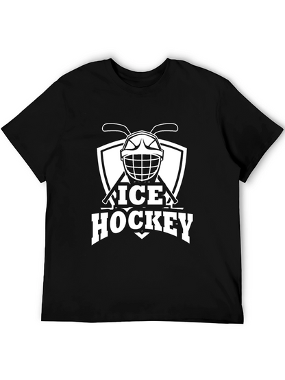 Ice Hockey Graphic Tee - Black T-Shirt
