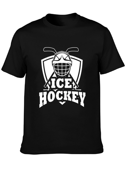 Ice Hockey Graphic Tee - Black T-Shirt