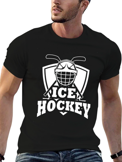 Ice Hockey Graphic Tee - Black T-Shirt