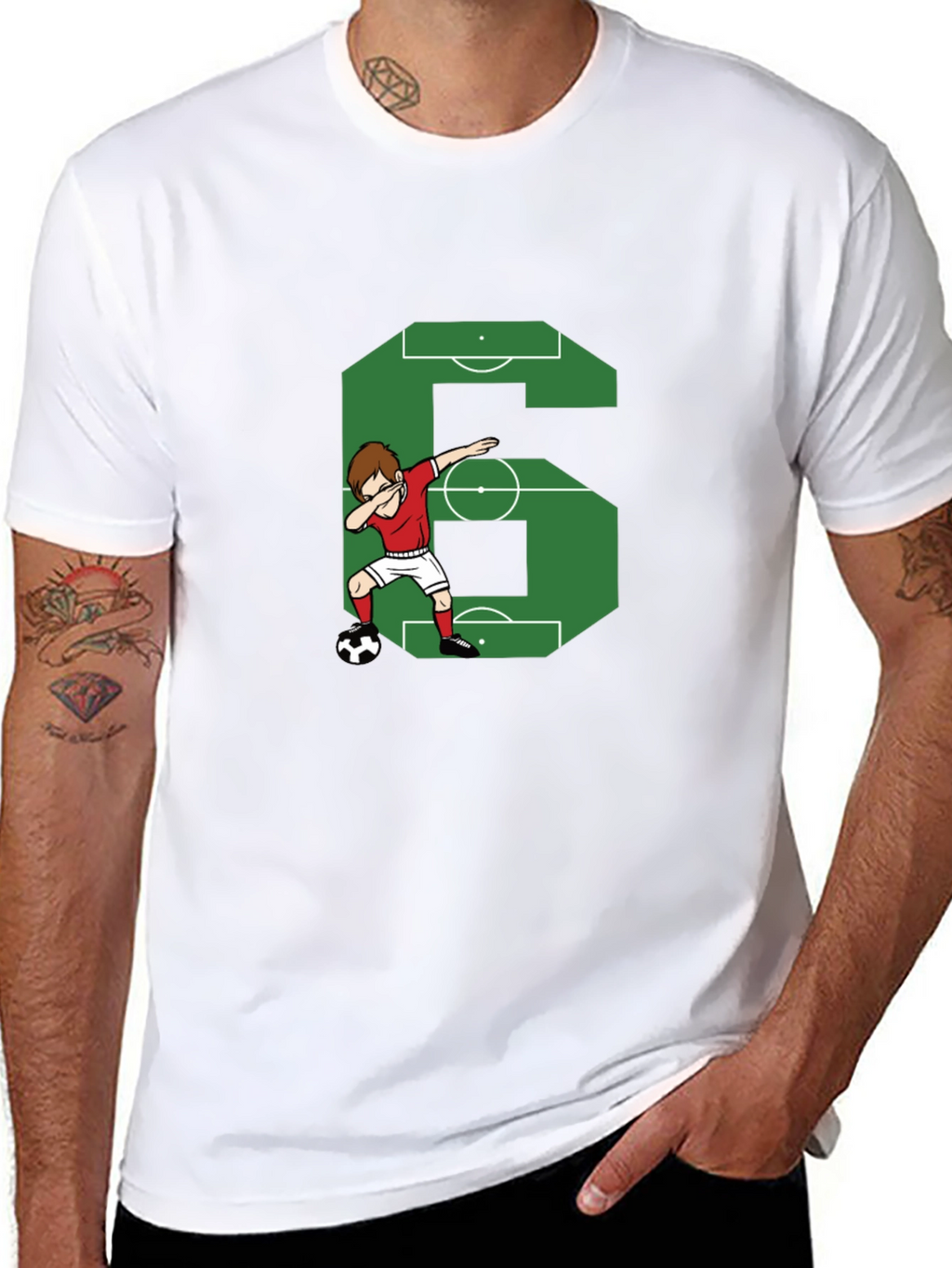 Soccer Number 6 Dab T-Shirt