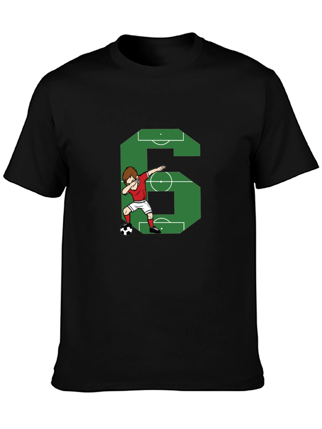 Soccer Number 6 Dab T-Shirt