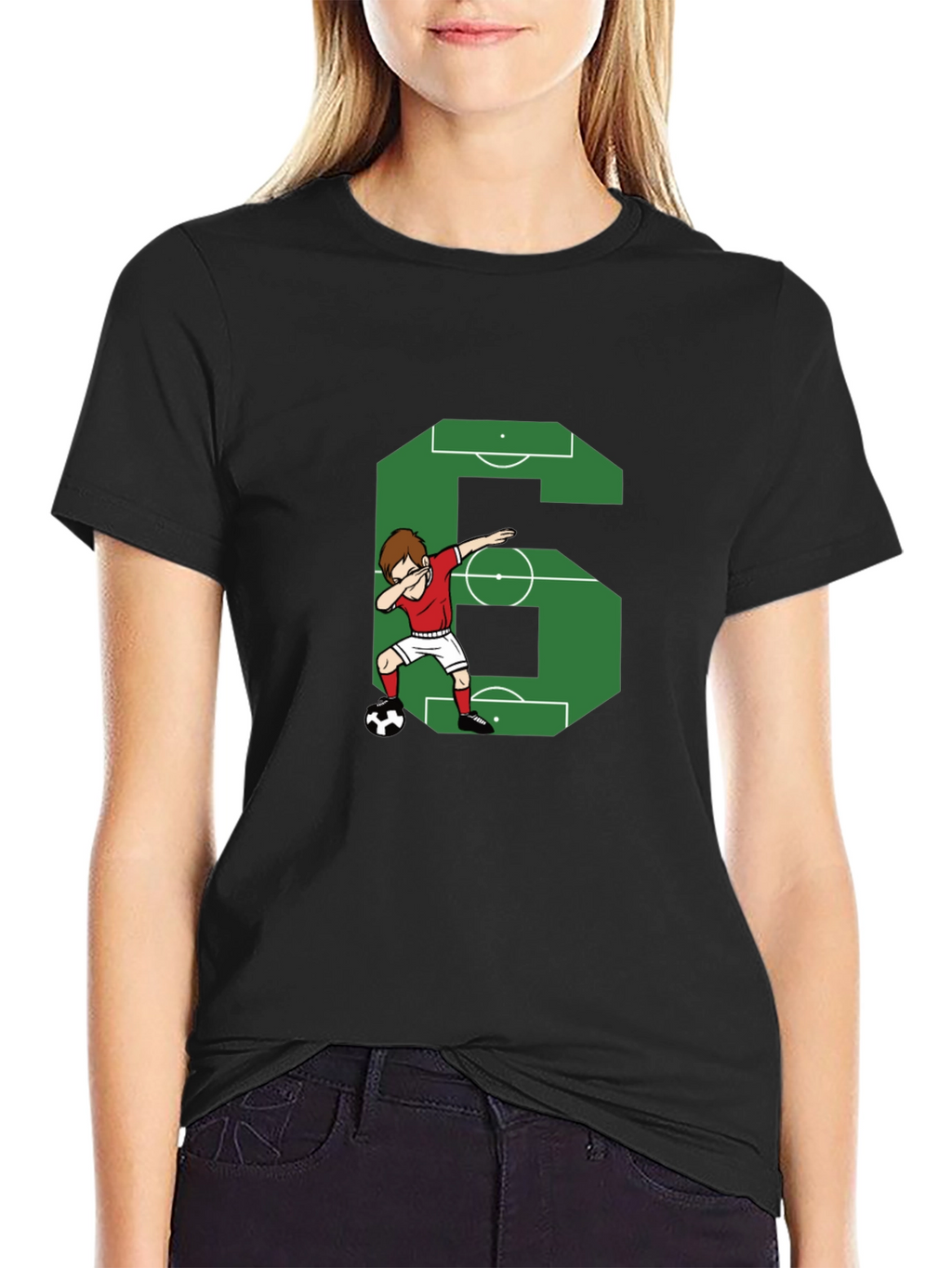 Soccer Number 6 Dab T-Shirt