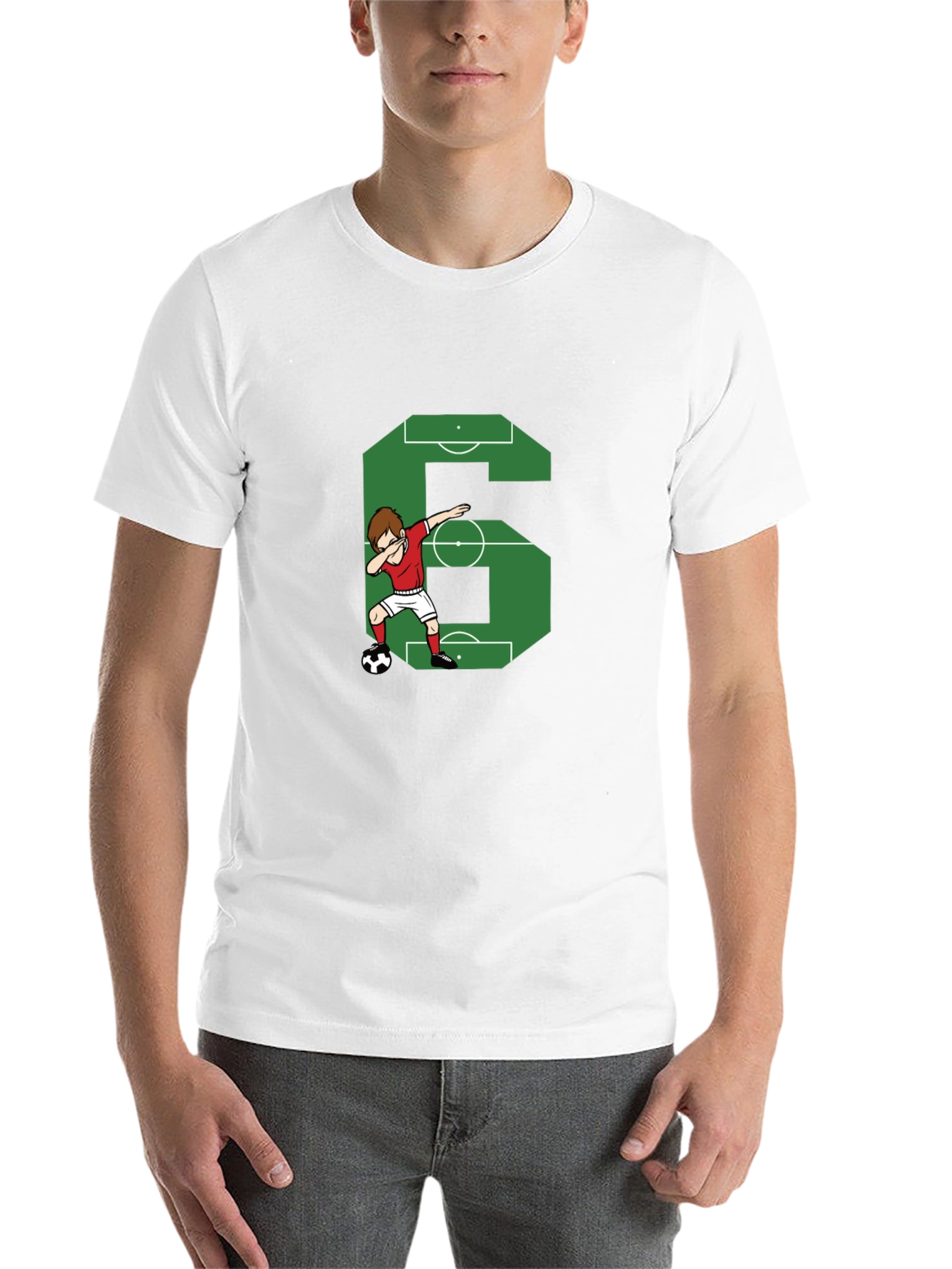 Soccer Number 6 Dab T-Shirt