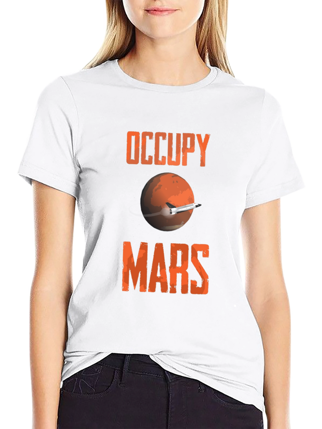Occupy Mars Graphic Tee - Space Exploration T-Shirt