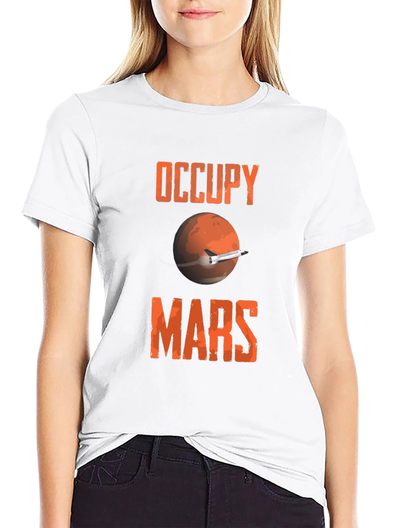Occupy Mars Graphic Tee - Space Exploration T-Shirt