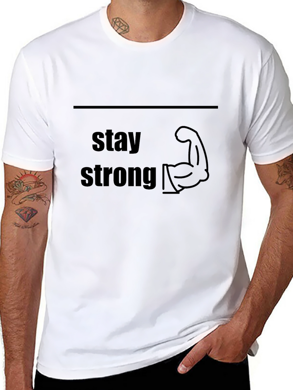Stay Strong Graphic Tee - Motivational T-Shirt