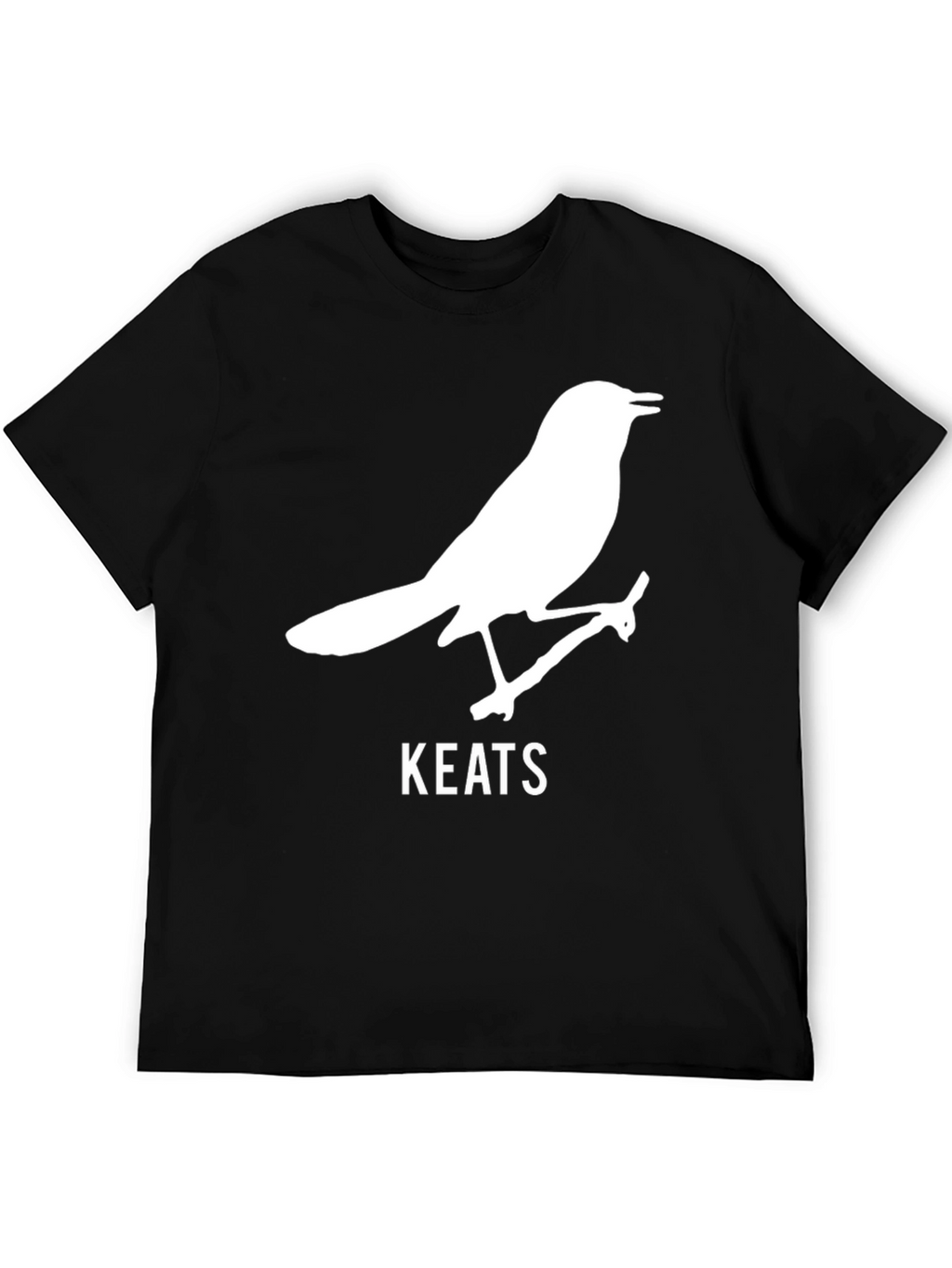Keats Bird Black T-Shirt - Literary Apparel