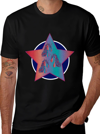 Unicorn Star Graphic Tee - Black