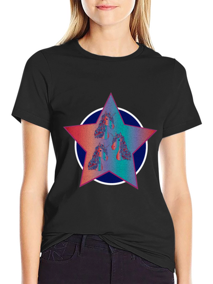 Unicorn Star Graphic Tee - Black