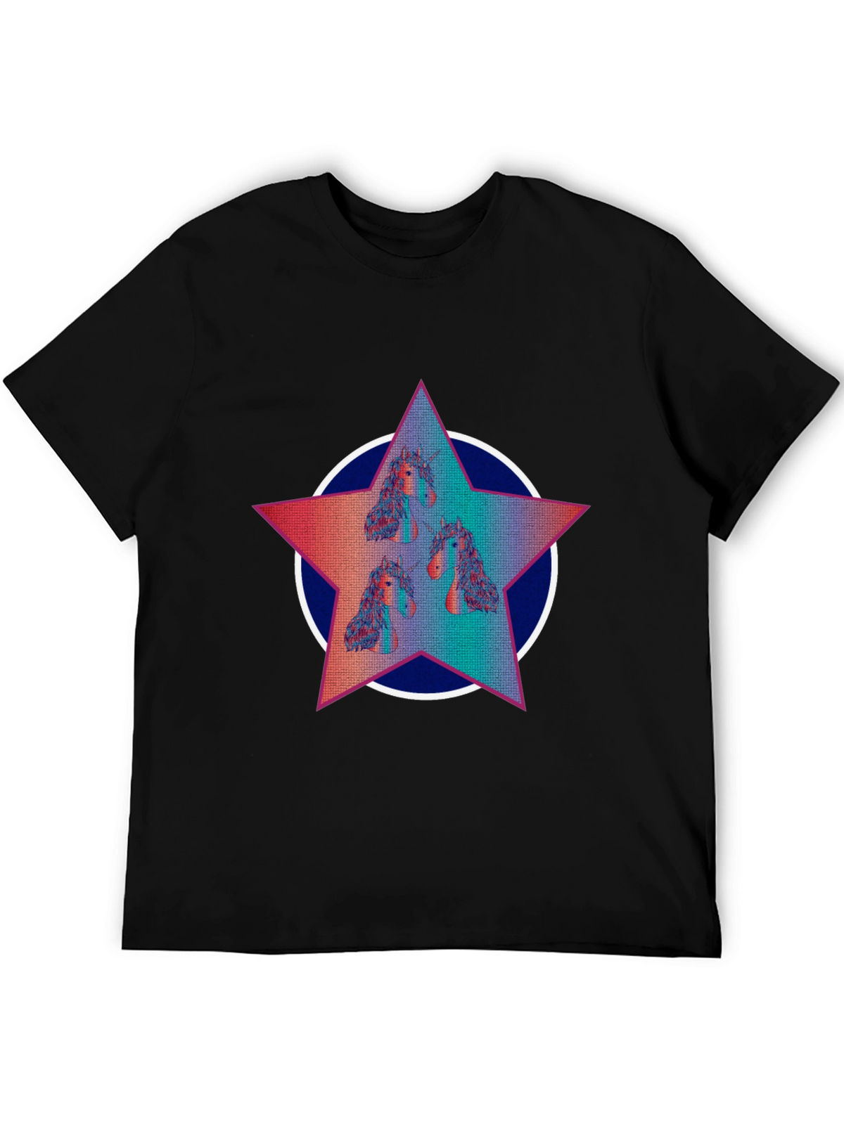 Unicorn Star Graphic Tee - Black