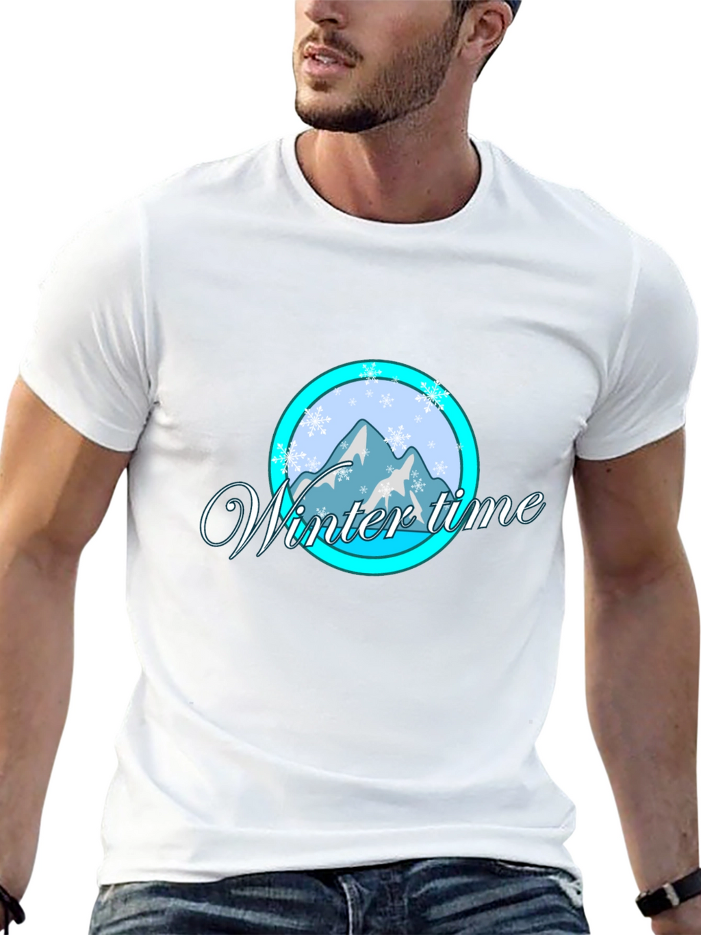 Winter Time Graphic Tee - Black