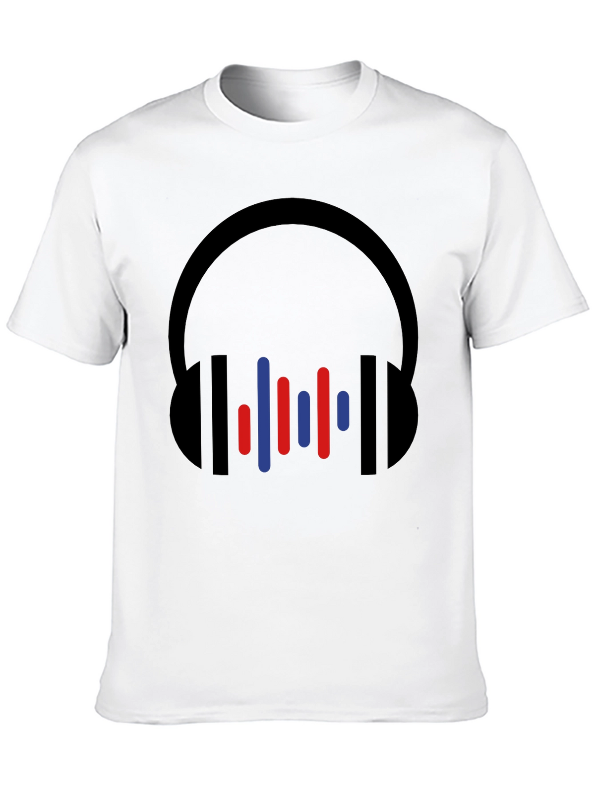 Modern Headphones Graphic Tee - Black