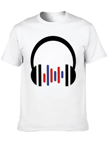 Modern Headphones Graphic Tee - Black