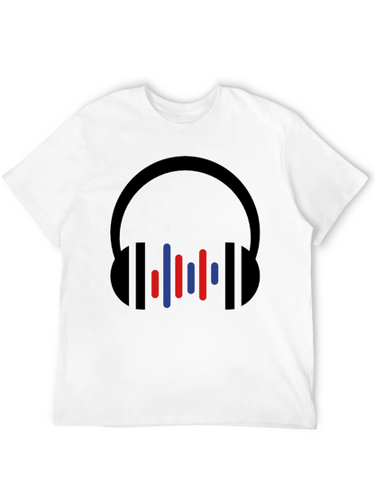 Modern Headphones Graphic Tee - Black