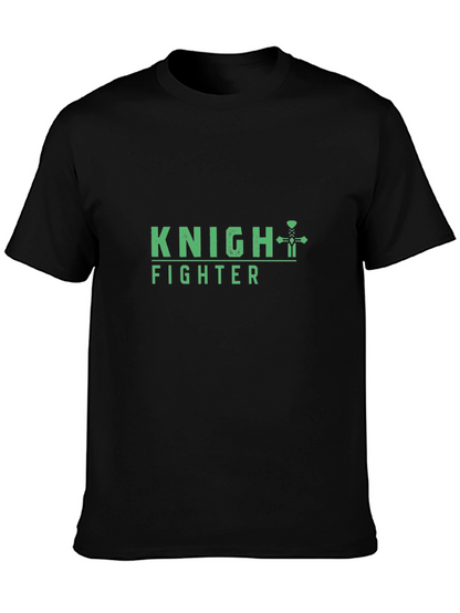 Knight Fighter Graphic T-Shirt - Black