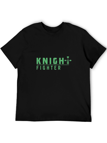 Knight Fighter Graphic T-Shirt - Black