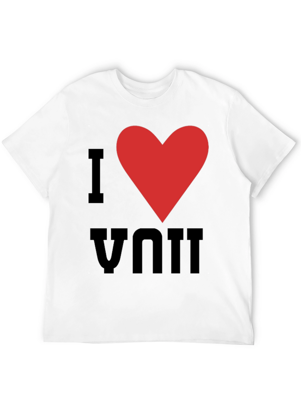 I Heart You Graphic Tee - Black Cotton T-Shirt