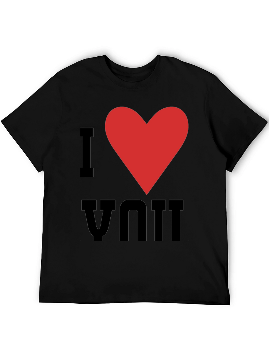 I Heart You Graphic Tee - Black Cotton T-Shirt