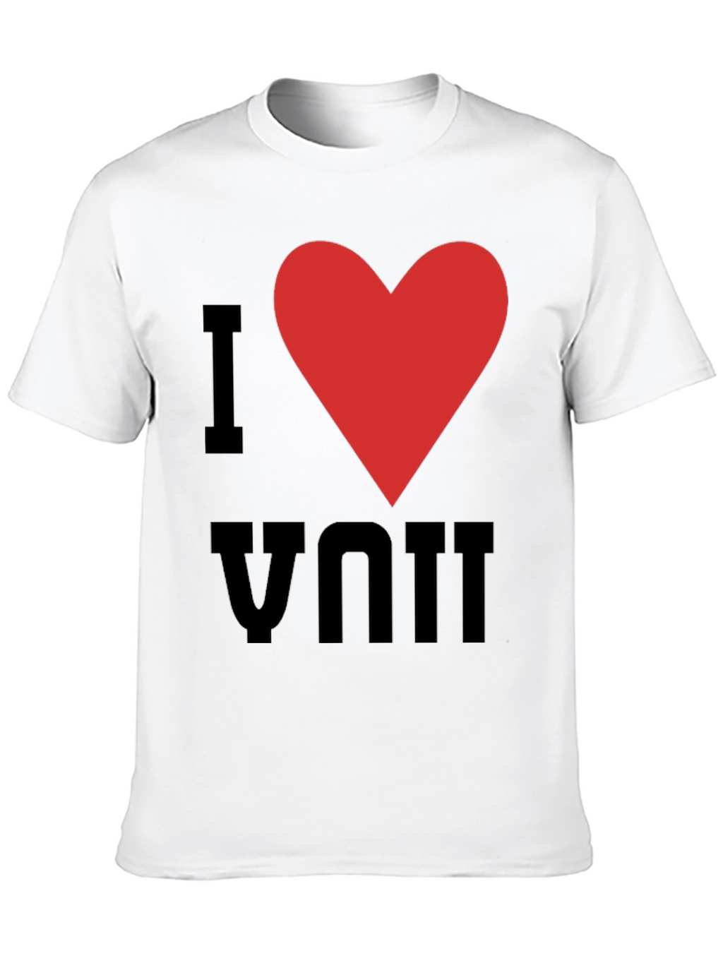 I Heart You Graphic Tee - Black Cotton T-Shirt