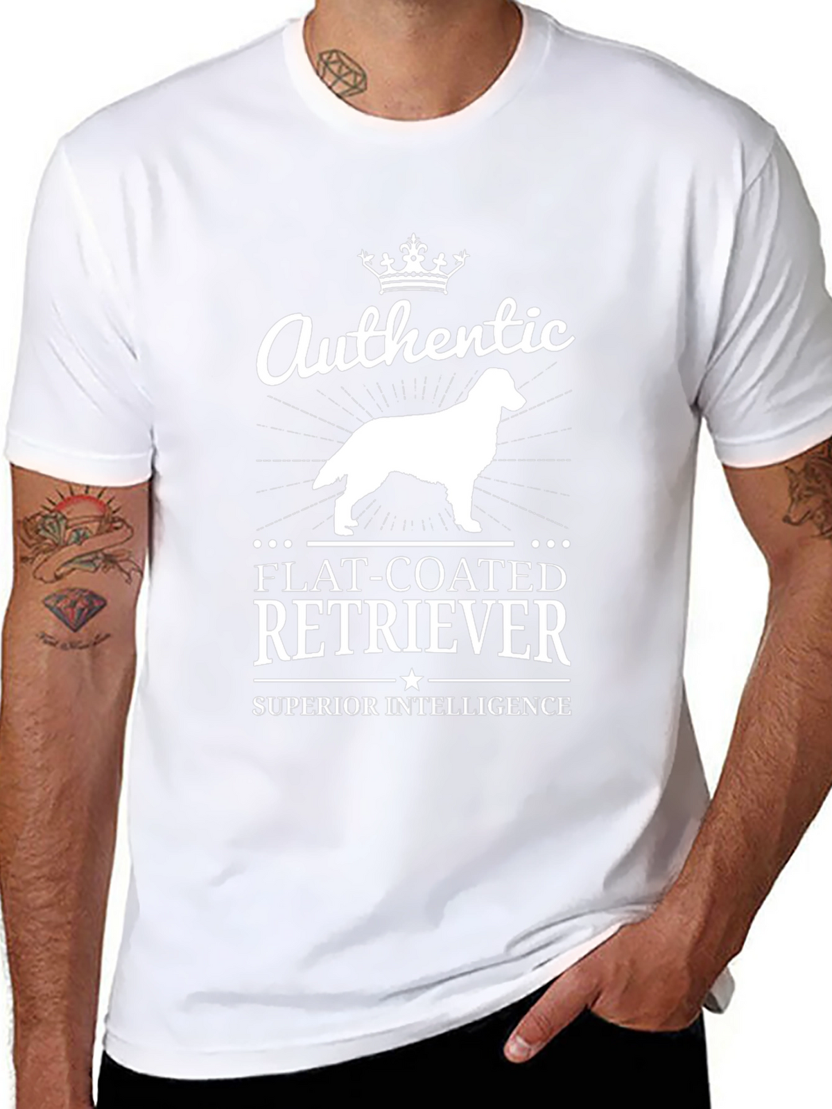 Authentic Flat-Coated Retriever Superior Intelligence T-Shirt