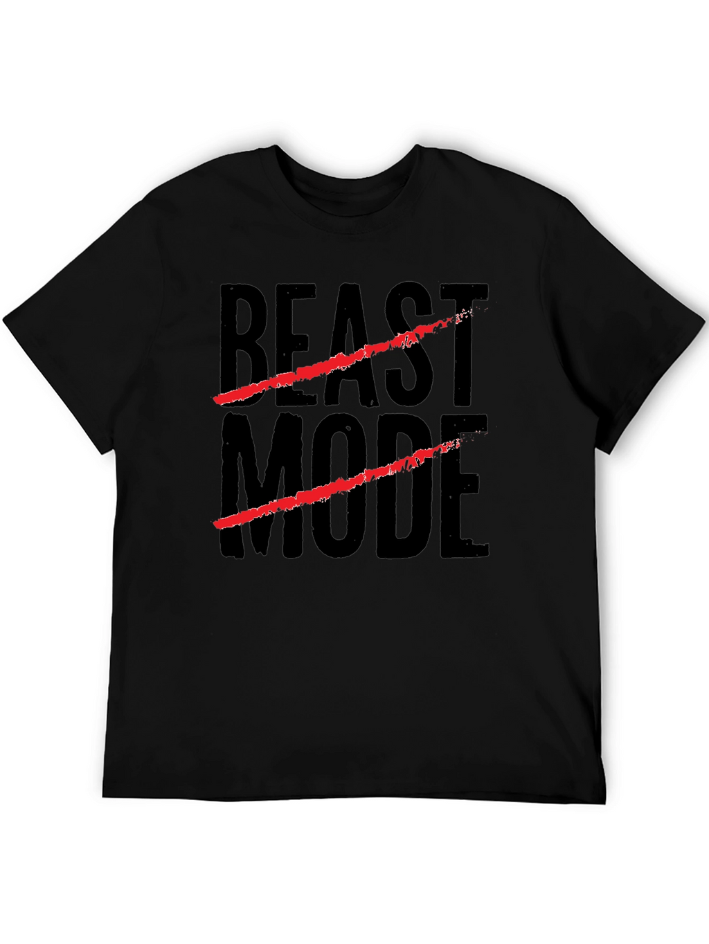 Beast Mode Graphic Print Black T-Shirt