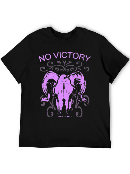No Victory Ram Skull Graphic T-Shirt