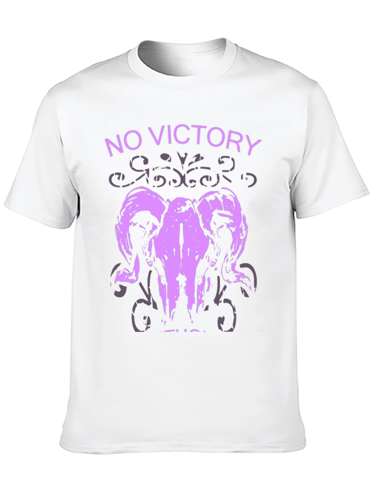 No Victory Ram Skull Graphic T-Shirt